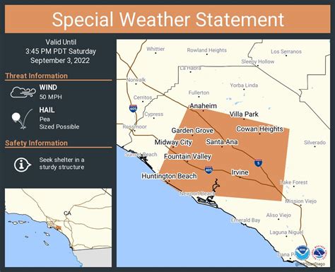 NWS San Diego on Twitter: "A special weather statement has been issued ...