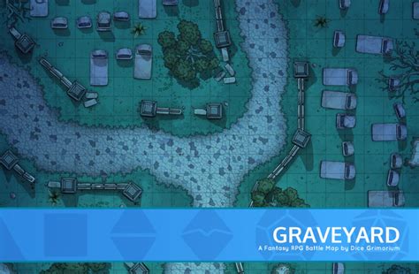 Graveyard - D&D Map for Roll20 And Tabletop - Dice Grimorium