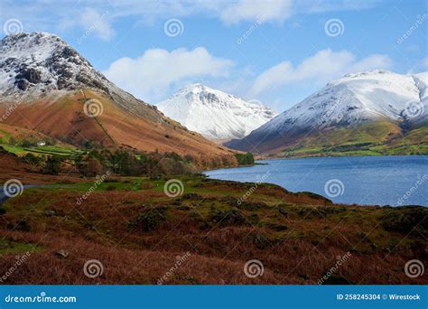 Snow-covered Mountains of Wasdale Head from the Road from Nether Wasdale Stock Photo - Image of ...