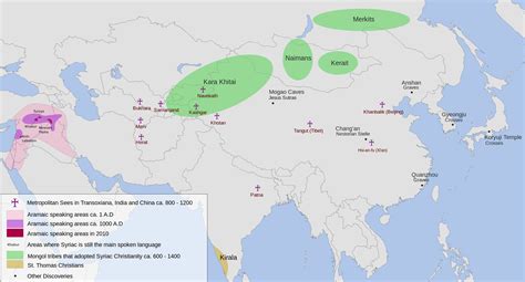 Syriac Christianity in Asia | Histoire médiévale, Géographie, Carte