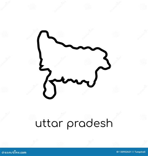 Uttar Pradesh Icon. Trendy Modern Flat Linear Vector Uttar Pradesh Icon ...