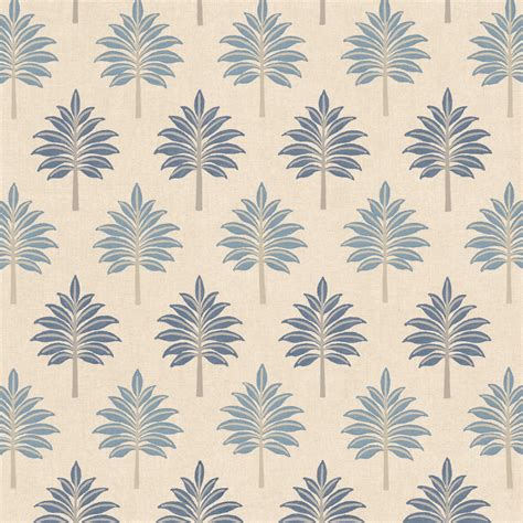 Palmette Denim Wallpaper | The Pure Edit