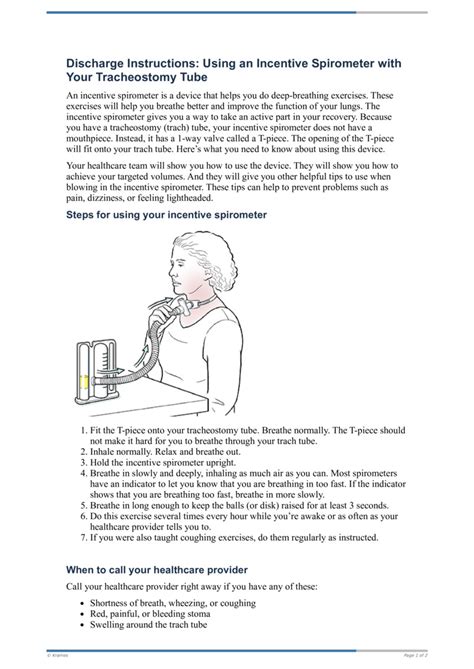 Text - Discharge Instructions: Using an Incentive Spirometer ...