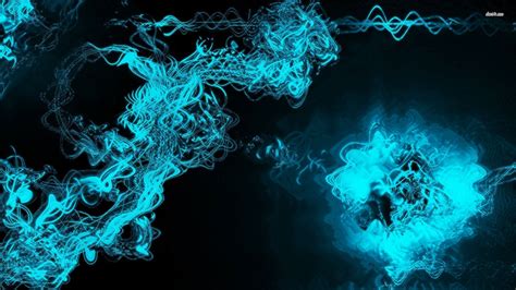 Blue neon waves wallpaper - Abstract wallpapers