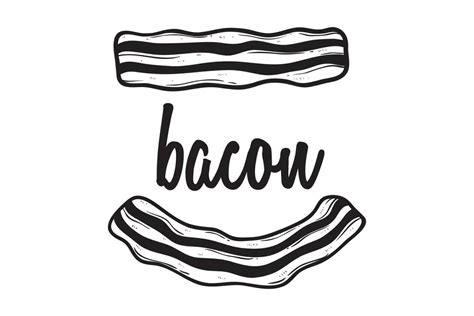 doodle bacon with hand drawing style 23938918 Vector Art at Vecteezy