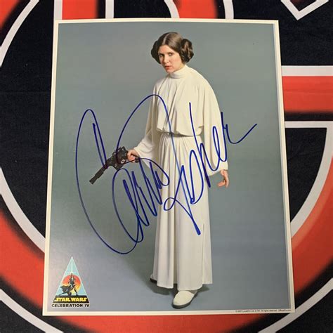 Carrie Fisher Princess Leah Signed 8x10 Star Wars Celebration IV Autographed BAS | eBay