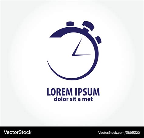 Clock time company logo design business Royalty Free Vector