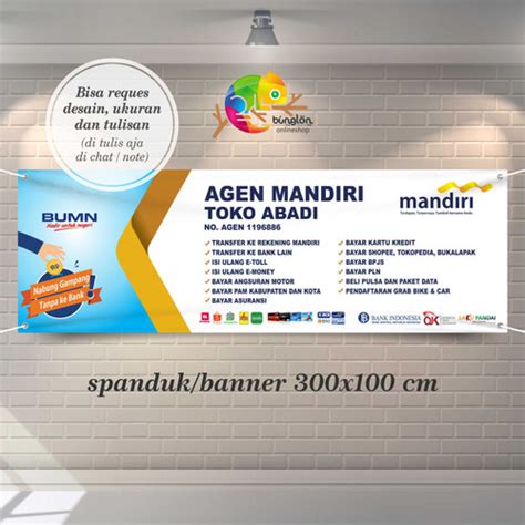 Jual Banner, Spanduk Custom Uk. 3x1 M (Contoh Agen Mandiri) - Kab ...