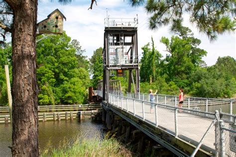 The Lacombe bridge of the Tammany Trace, a 31-mile hike and bike trail and Rails to Trails Hall ...