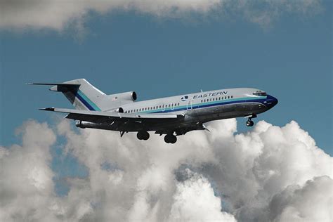 Eastern Airlines Boeing 727 Landing at Miami Photograph by Erik Simonsen