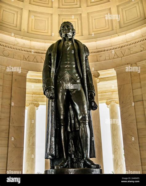 Bronze Jefferson Statue Jefferson Memorial Washington DC. Statue by ...