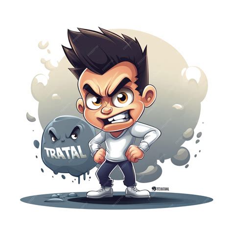 Premium AI Image | Threat 2d cartoon vector illustration on white background