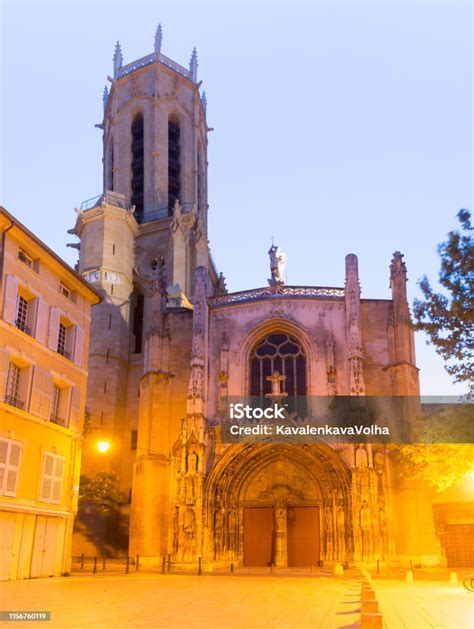 Aix Cathedral In Aixenprovence France Stock Photo - Download Image Now ...