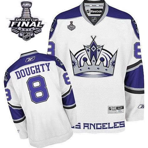 Los Angeles Kings NO.8 Drew Doughty Men's Jersey (White Premier 2014 ...