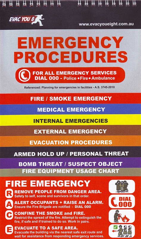 Emergency Procedures Flip Chart | State One Fire Protection & Security