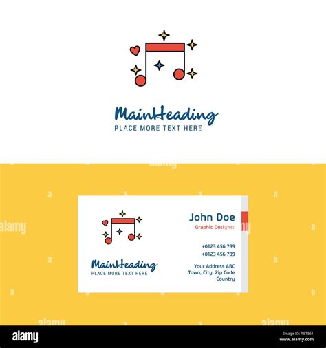 Flat Love Music Logo and Visiting Card Template. Busienss Concept Logo ...