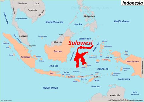 Sulawesi location on the Indonesia map - Ontheworldmap.com