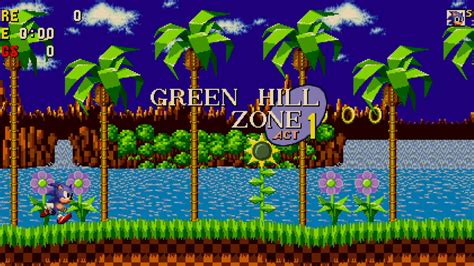 Sonic the hedgehog Green Hill Zone Act 1 - YouTube