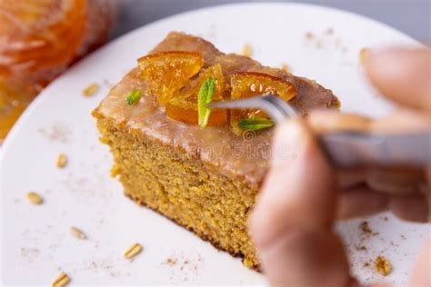 Spongecake with Orange and Candied Fruit. Stock Image - Image of closeup, fruit: 268602799