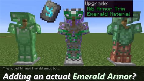 Minecraft has Trimmed Emerald Armor now! ─ ...we need an ACTUAL Emerald Armors, so I... - YouTube