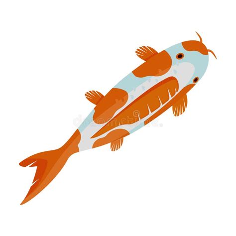 Carp Vector Icon.Cartoon Vector Icon Isolated On White Background Carp. Stock Vector ...