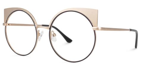 Contreras - Cat Eye Gold Eyeglasses | Vooglam