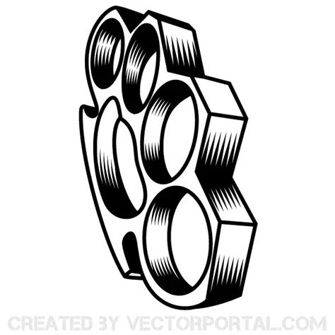 Brass Knuckles Weapon Vector