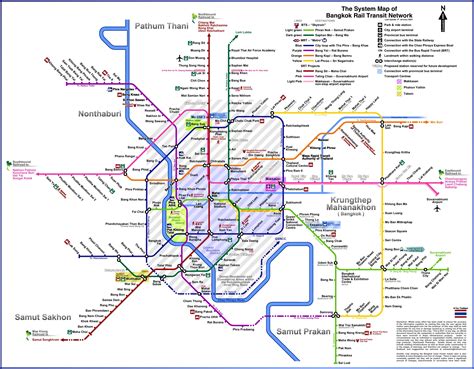 Bangkok rail transport map