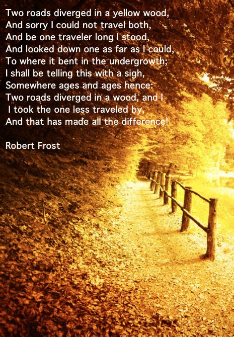 Two Roads Diverged in a Yellow Wood