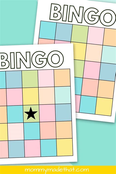 Bingo Card Templates (Free Printables!)