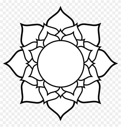 Download and share clipart about Lotus Line Drawing - Lotus Flower ...