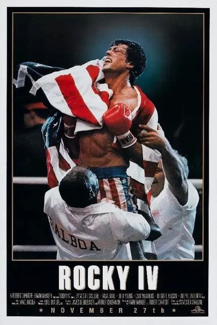 Rocky IV 1985 American Sylvester Stallone Sports Movie Poster Silk ...