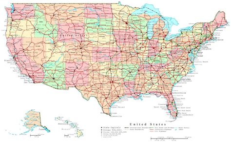 United States Printable Map