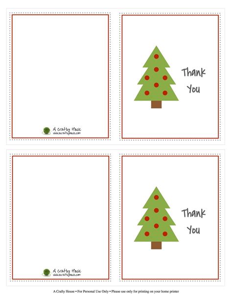 Free Printable Thank You Christmas Cards There Is A Huge Range Of Designs To Choose From, From ...