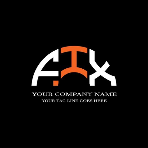 FIX letter logo creative design with vector graphic 7886548 Vector Art ...