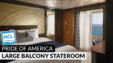 NCL Pride of America | Large Balcony Stateroom Full Tour & Review 4K | Norwegian Category B6 ...