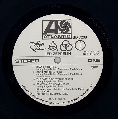 popsike.com - LED ZEPPELIN "IV" Vinyl LP WHITE LABEL PROMO - auction details