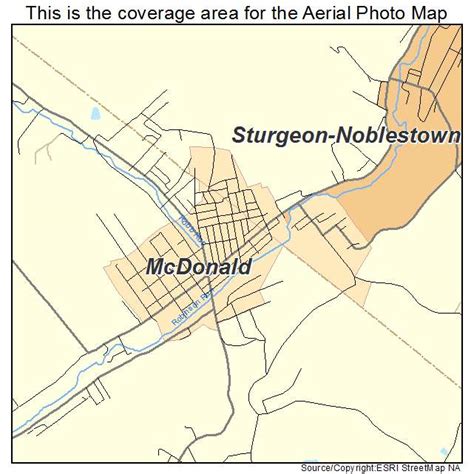 Aerial Photography Map of McDonald, PA Pennsylvania