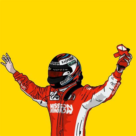 Illustration of ex F1 driver Kimi Raikkonen, Ferrari formula 1 iceman F1 Art, F1 Drivers ...