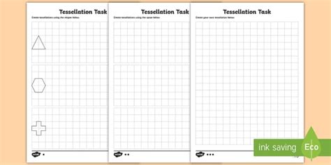 Tessellation Creation Task Differentiated Worksheets