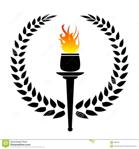 Olympic torch | Illustration, Stock vector, Vector