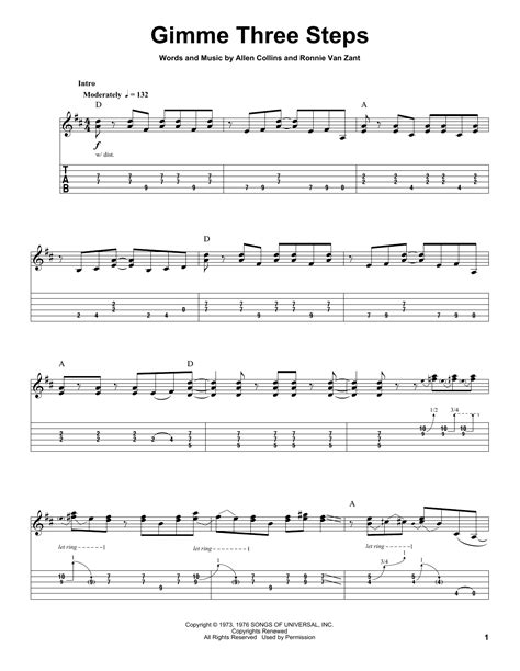 Gimme Three Steps | Sheet Music Direct