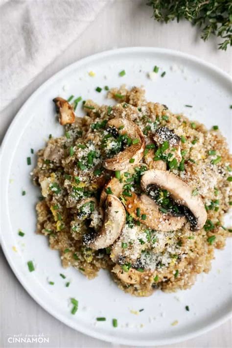 Mushroom Quinoa Risotto (Quinotto) | Not Enough Cinnamon