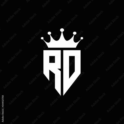 RD logo monogram emblem style with crown shape design template Stock Vector | Adobe Stock