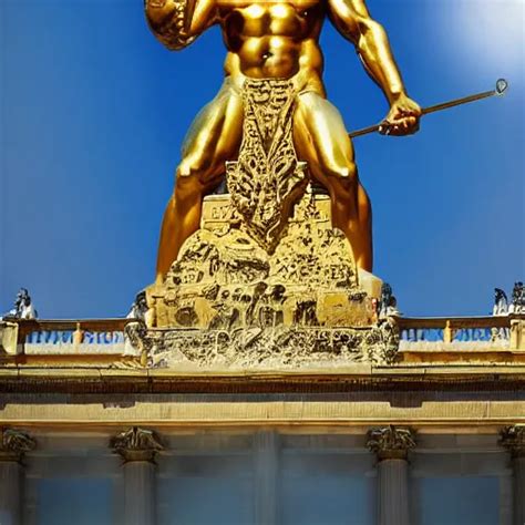 god moloch statue, gold, digital art, classical art, | Stable Diffusion ...