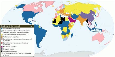 Systems of government by country : r/MapPorn