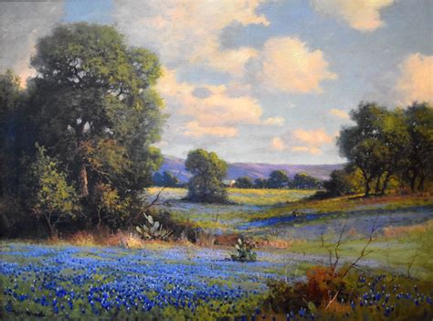 Robert Wood (G. Day) - "Bluebonnet Ranch" - #1588 | Texas Art | Vintage ...