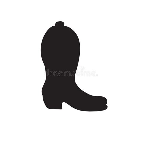 Vector Black Cowboy Western Boot Silhouette Stock Vector - Illustration of graphic, object ...