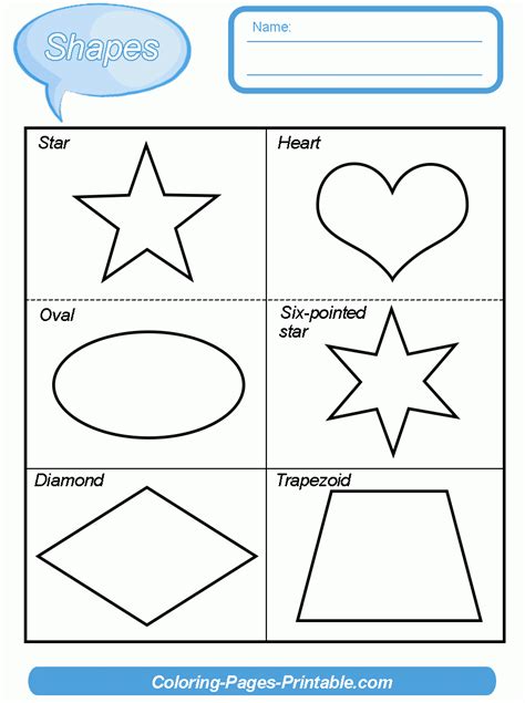 Shapes Worksheets For Kindergarten Pdf || COLORING-PAGES-PRINTABLE.COM