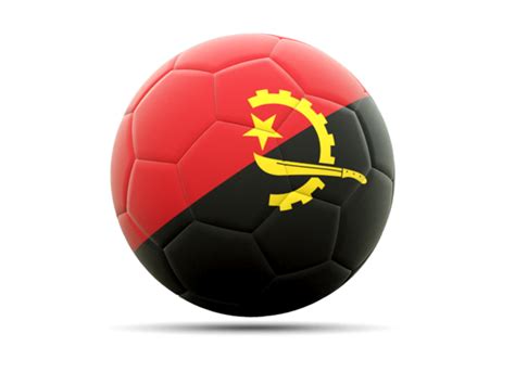 Football icon. Illustration of flag of Angola